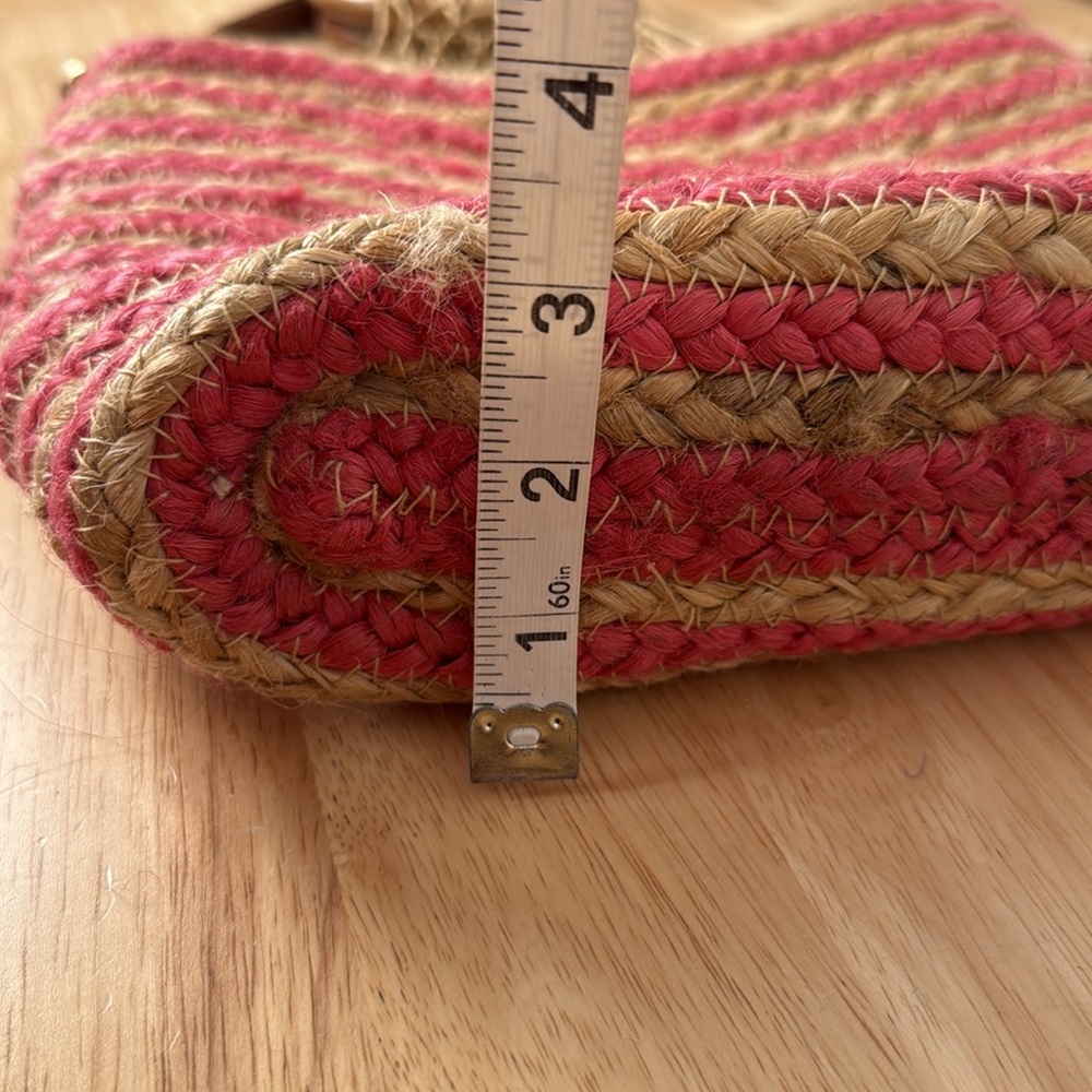 Nanette Lepore Pink and Tan Jute Bucket Bag - Picture 15 of 16